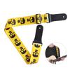 Guitar Strap Acoustic Electric Bass Ukulele Belt Adjustable Skull Pattern Leather HeadYellow