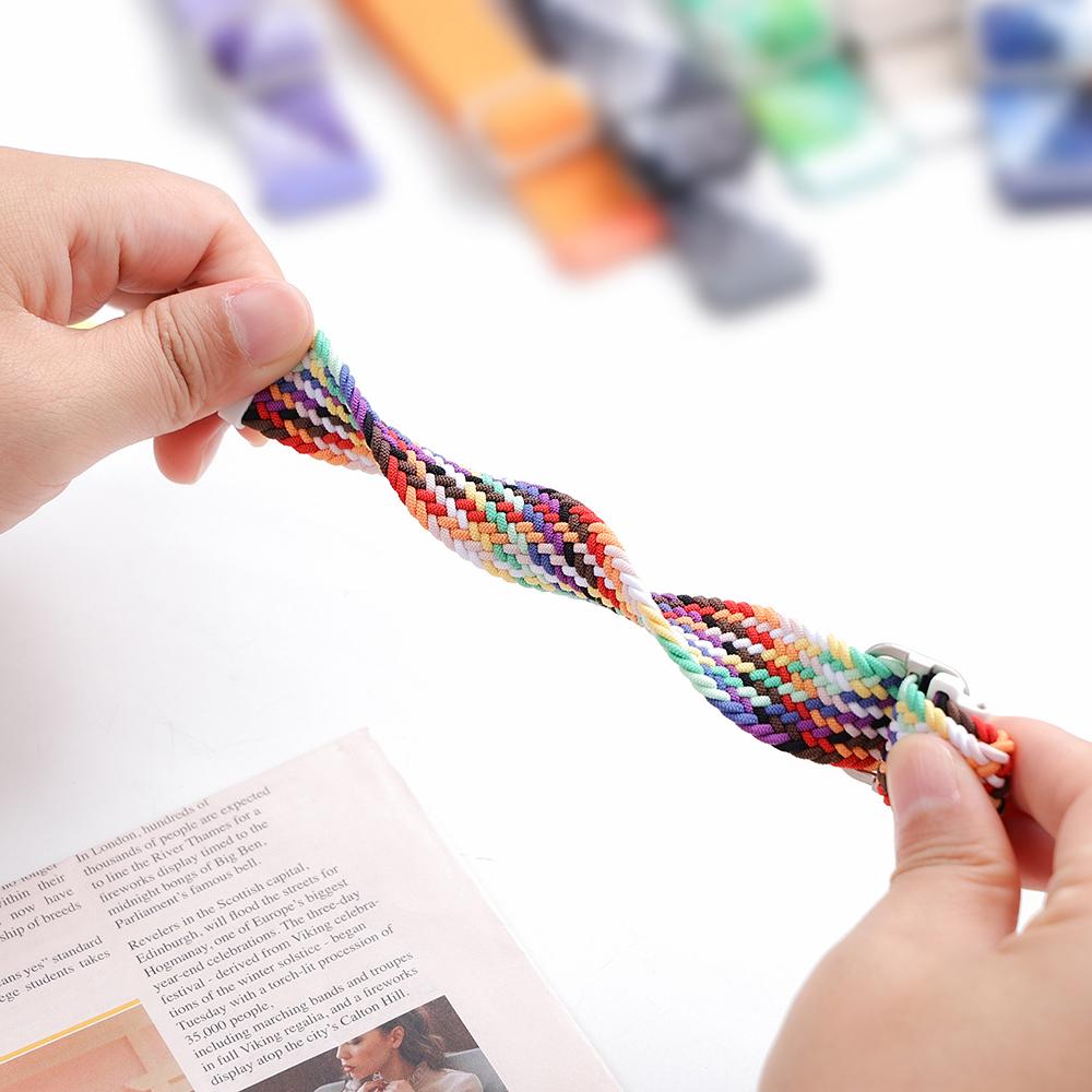 Для Huawei Watch Fit 3 Регулируемый плетеный нейлоновый ремешок для часов Тканый стиль Наручный ремешок