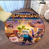 Custom Name Minecraft Printed Round Rug Carpet Chair Rug Area Rug Entryway Doormats,for Office Chair Living Room Bedroom Kitchen Room.