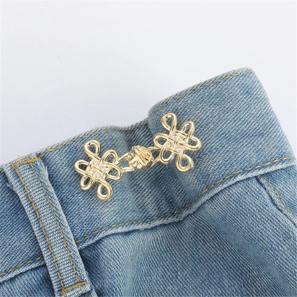 Chinese Knot Love Button Tightener Button Clasps Jean Buttons for Loose Jeans Party