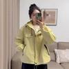 Women's Hooded Windbreaker: 2025 Spring/Autumn Loose Korean-Style Petite Jacket