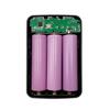 Тонкий многофункциональный чехол-power bank для 3 аккумуляторов 18650 для телефонов, для путешествий, на открытом воздухе, черный