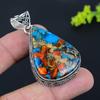 Spiny Oyster Gemstone Handmade 925 Sterling Silver Jewelry Pendant 2.21" v5Z78