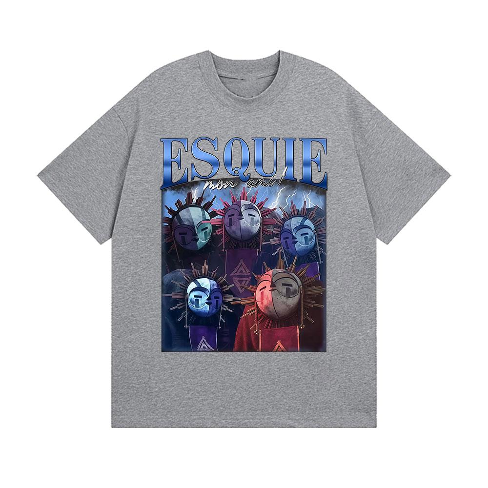 Esquie Mon Ami Clair Obscur Expedition 33 Графическая футболка Мужская Готическая Мода Круглый вырез Хлопок Короткий рукав Футболка Y2k Уличная мода