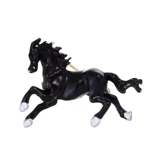 Yousheng Oil Dripping Running Horse Brooch Sweater Cardigan Coat Business Suit Zodiac Animal Lapel Pin Men Women Fashion Jewelry Clothing Accessories