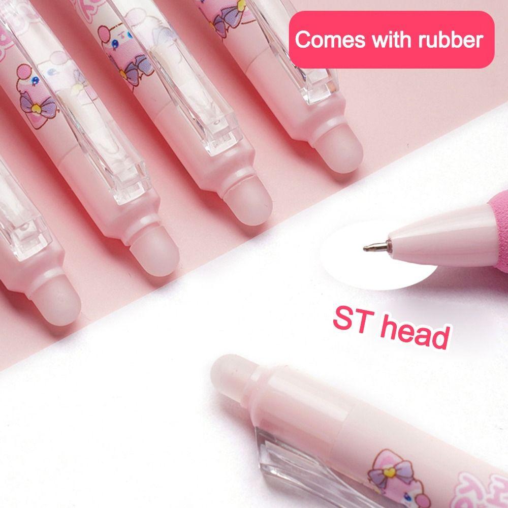 4Pcs/lot Writing Stationery Panda Gel Pen 0.5mm Exam Professional Pens Press Erasable Pen School