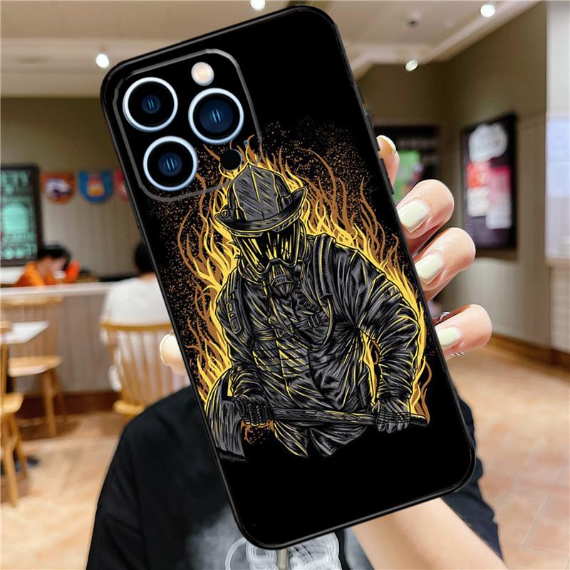 Cool Firefighter Heroes Fireman Case For iPhone 17 16 15 13 12 11 14 Pro Max Mini Plus 16e 17 Air Bumper Cover Accessories
