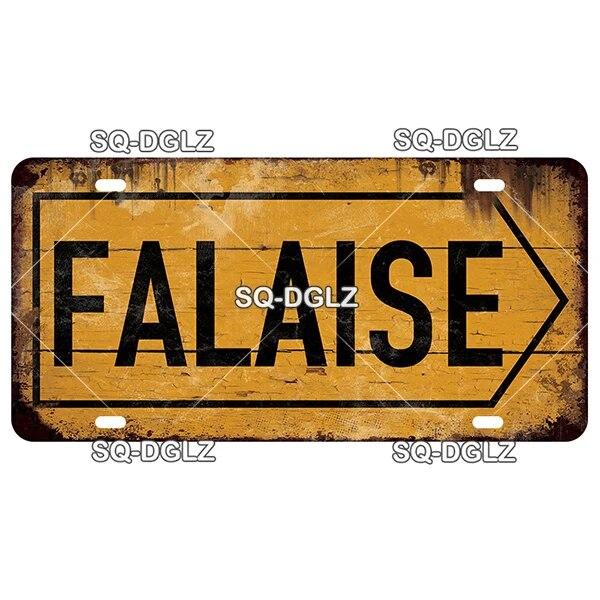 SQ-DGLZ Paris Bangde Road License Plate Warning Tin Sign State Wall Decoration Metal Sign Home Decor Painting Plaques Art Poster