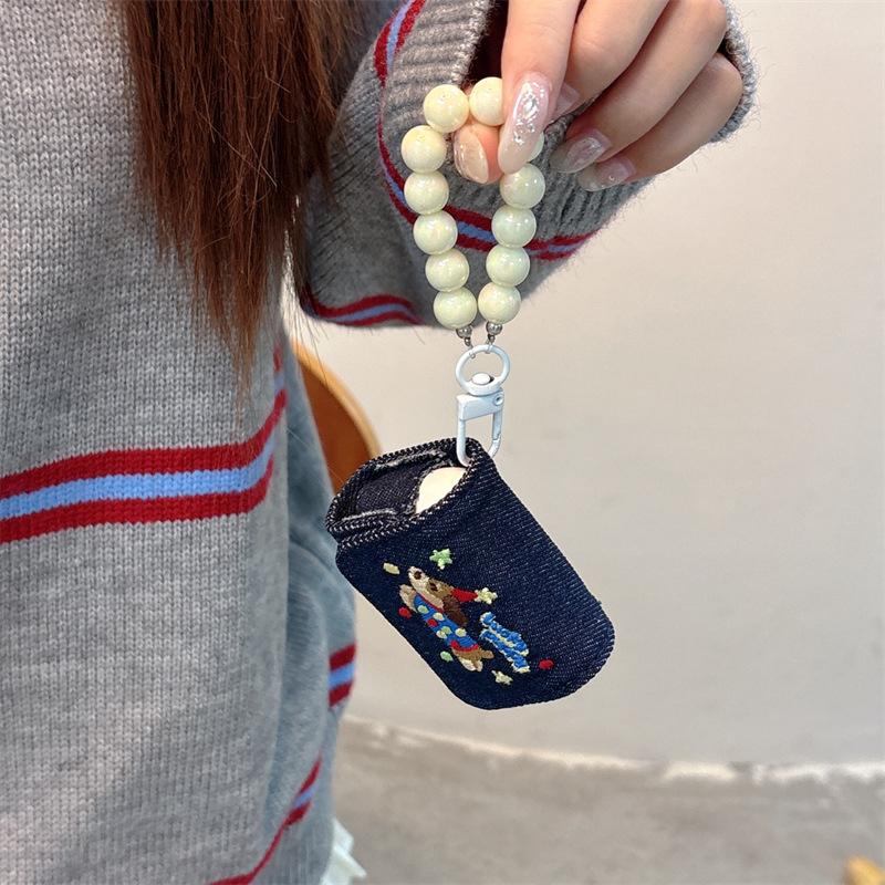 Милый джинсовый чехол для наушников, защитный чехол для наушников, чехлы для гарнитуры, беспроводные аксессуары для наушников Bluetooth