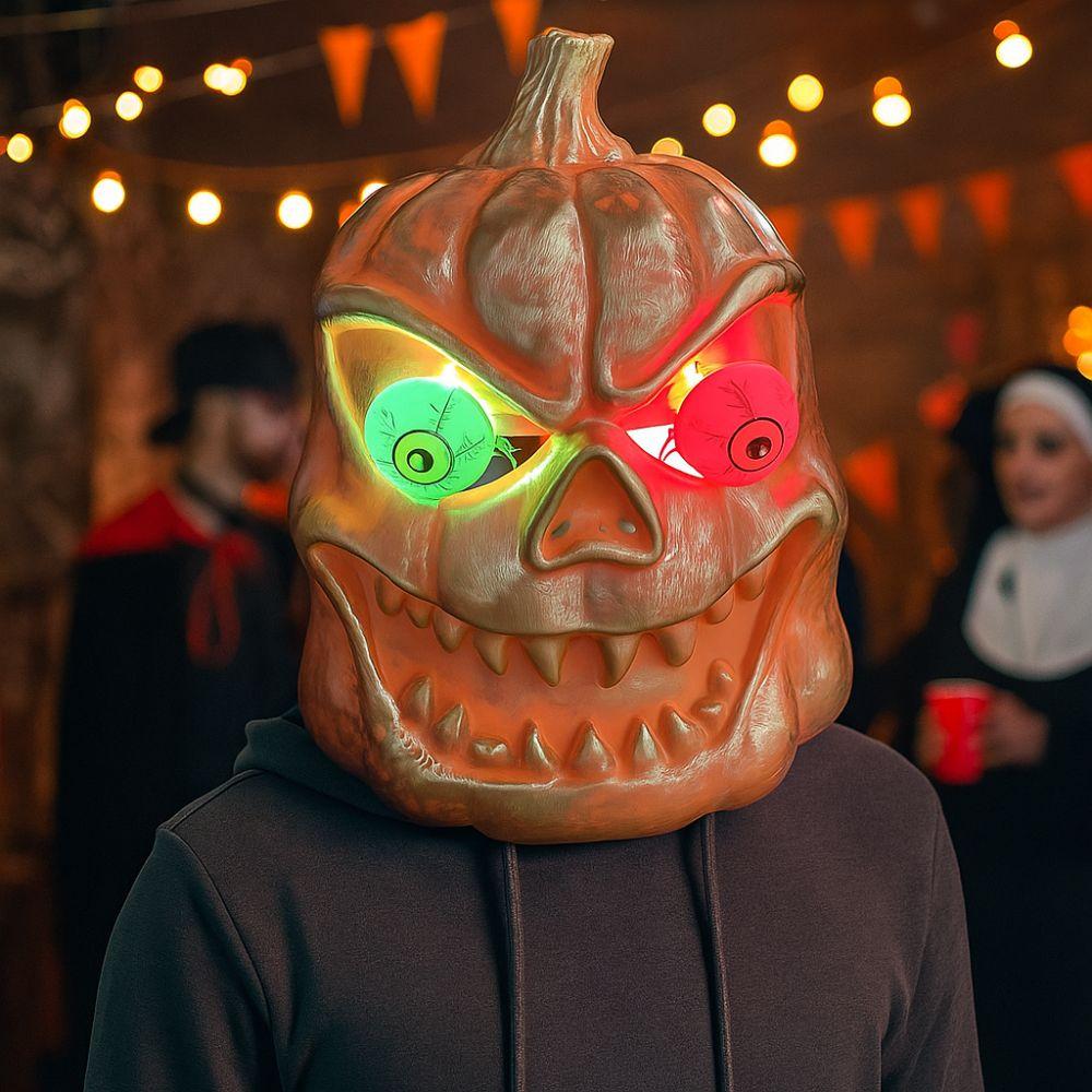 Orange Halloween Pumpkin Mask Novelty Style Pumpkin Headwear Pumpkin Headgear Cosplay Dress Up