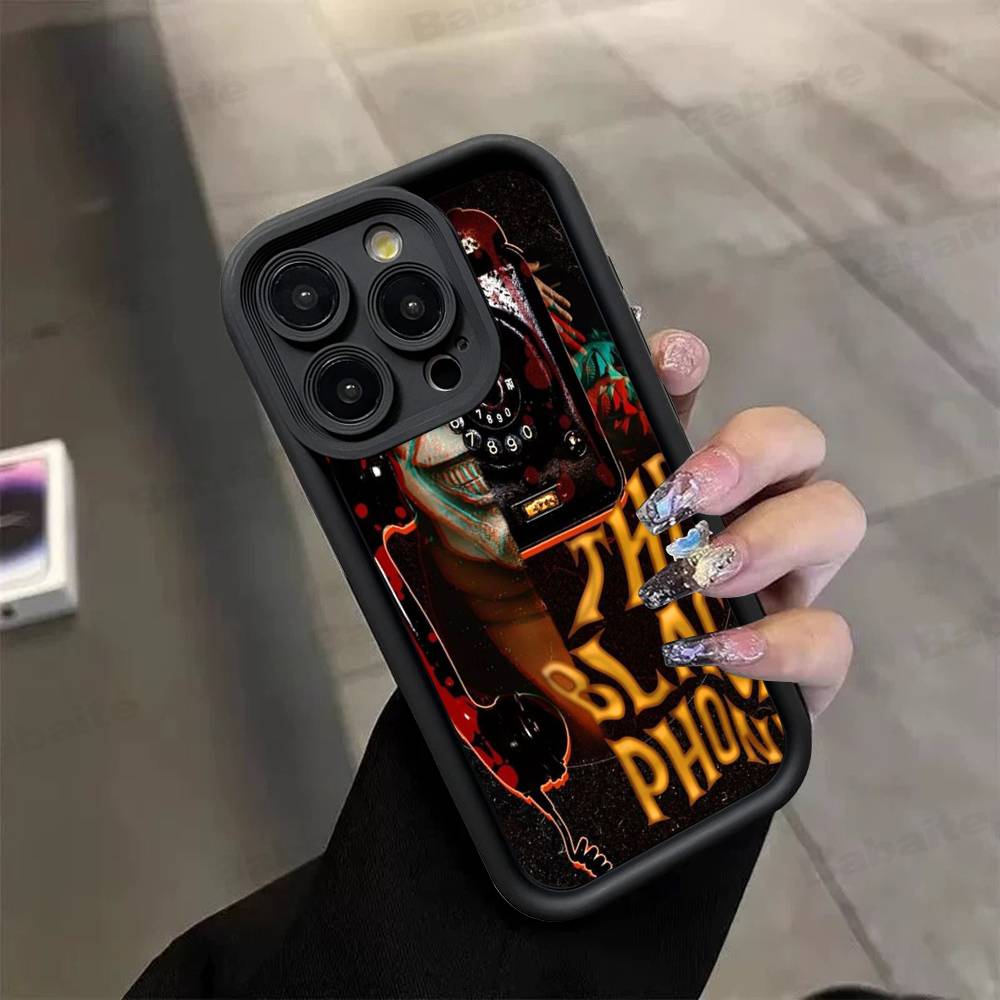 Чехол для телефона из ТПУ в стиле фильма ужасов The B-Black P-Phone Для Iphone 17 16 15 14 13 12 11 Pro Max Plus Чехол
