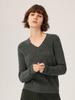 Autumn/Winter 2025 Women's V-Neck Pure Wool Slimming Pullover Sweater