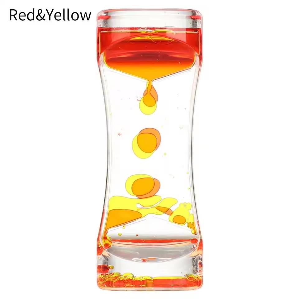 1 шт. жидкостный пузырьковый механизм песочные часы таймер движения сенсорные игрушки для детей взрослых реквизит для снятия стресса домашний офис настольный декор