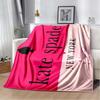 Fashion Brand Logo Ke-Kate-Spade-e Plush Blanket Home Sofa Bed Decoration Portable Picnic Gift Warm Blanket