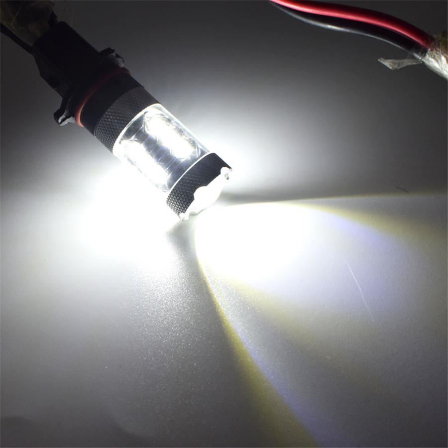 80W DRL Fog Lights P13W 2835 16smd 16Led White for Chevy Camaro 2011-2013 2pcs