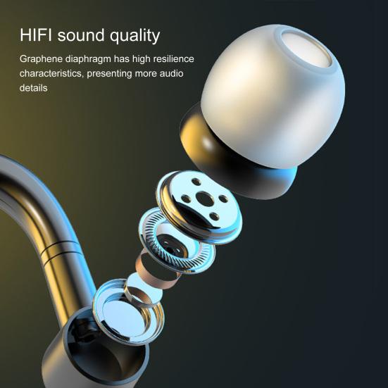Portable Bluetooth-compatible 5.0 Wireless Ear-hook Business Sports Earphone Headset