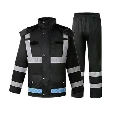 Комплект дождевика и брюк из ткани Оксфорд 300D с ПУ-покрытием и светоотражающими элементами - Водонепроницаемый и сверхпрочный для использования на открытом воздухе