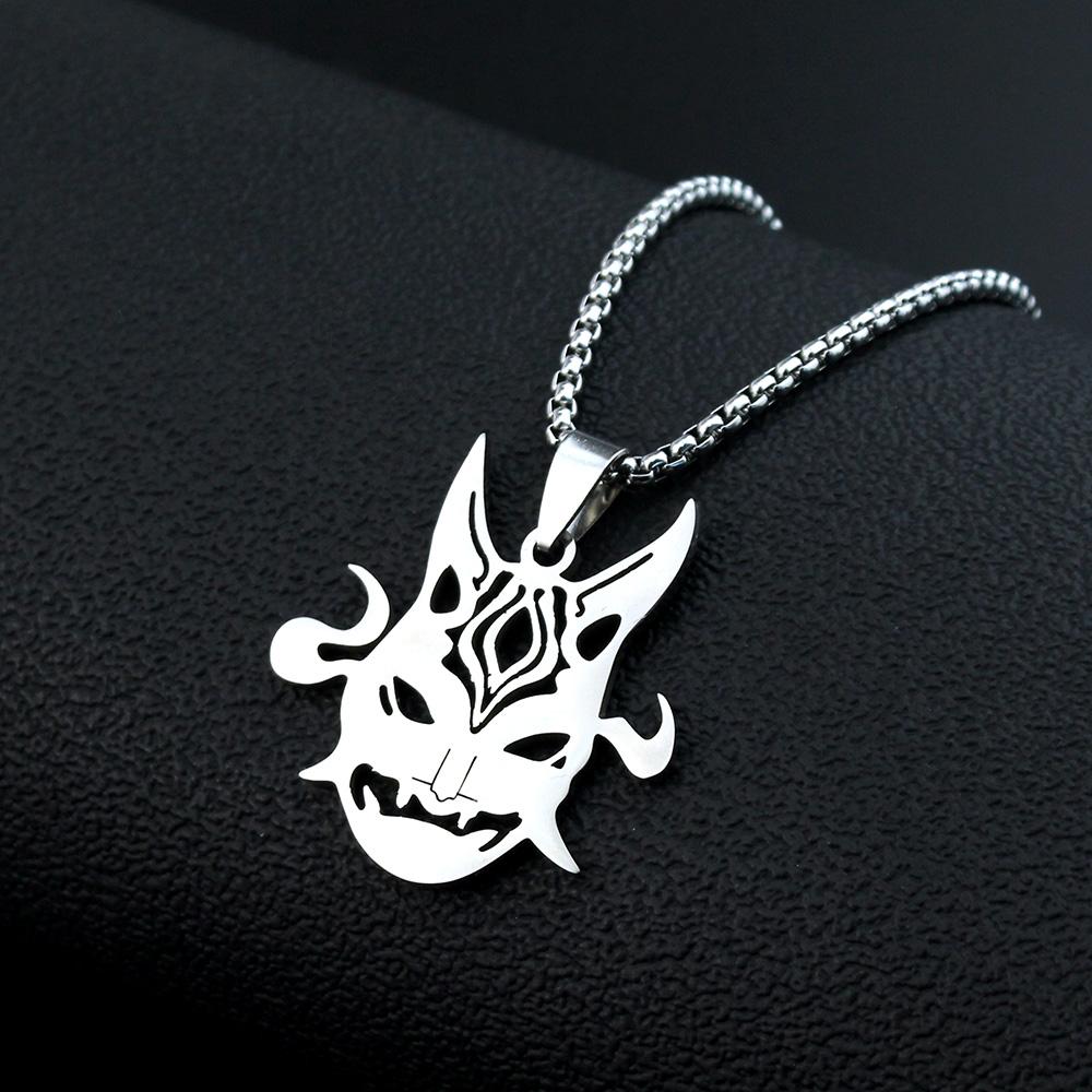 Genshin Impact Titanium Pendant Necklaces Element Pyro Hydro Anemo Electro Dengro Cyro Geo Hutao Boo Jewelry for Players Fans