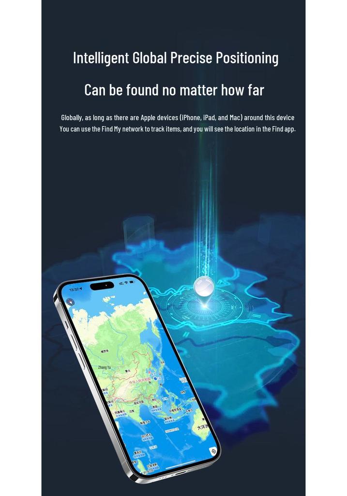 Apple AirTag Глобальный локатор: Сертифицированный MFI GPS-трекер и устройство от потери для домашних животных