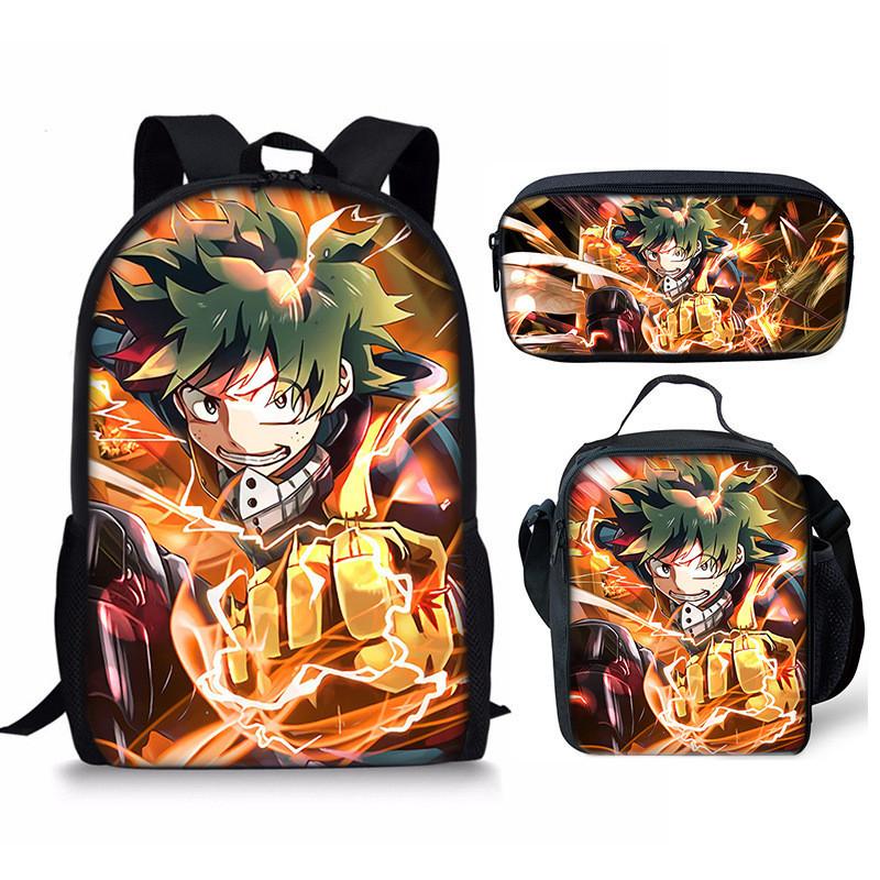 My Hero Academia Student Pack With Polyester Lining And Anime Cartoon Design For Teens