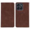 For Motorola Moto G56 5G Case Strong Magnetic PU Leather Phone Cover Calf Texture