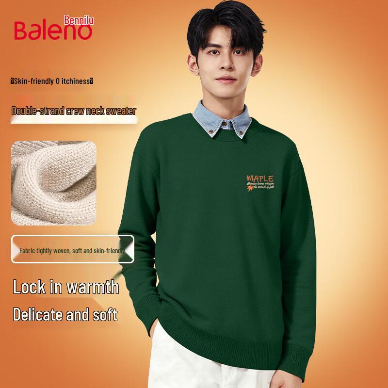 Baleno Men's Warm Round Neck Pullover Sweater