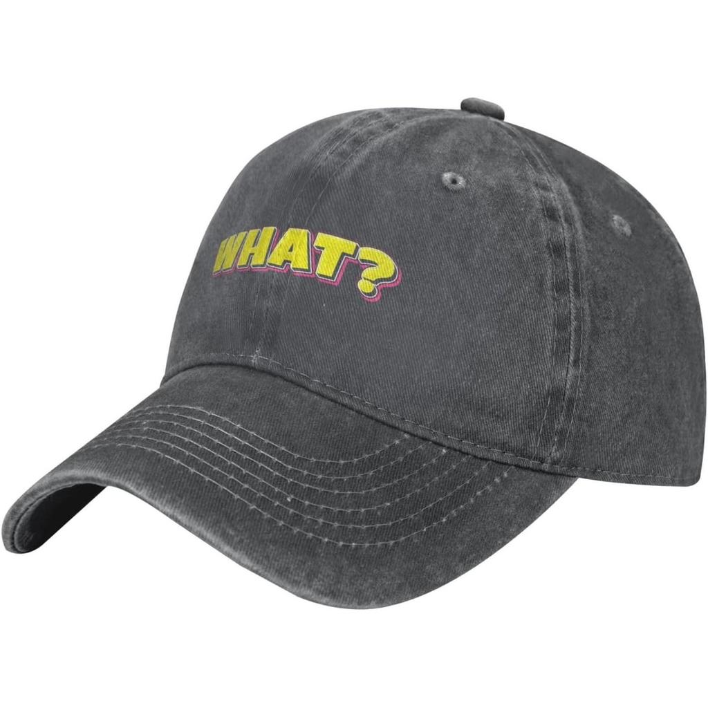 What Question Mark Graphic Washed Baseball Cap Cotton Adjustable Golf Hats for Unisex