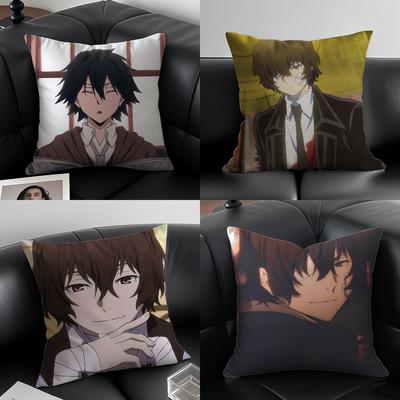 Чехол на подушку B-Bungo Stray Dogs Чехол от пылевых клещей Невидимая молния Шелковистый короткий плюш Чехол на подушку для дивана