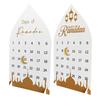 Ramadan Advent Countdown Calendar Acrylic Eid Advent Calendars 2025 Eid Mubarak Table Decor Crescent Castle Design Ornaments