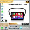 Android 13 Car Radio Wireless Carplay For Peugeot 607 2004 -2010 5G Stereo Multimedia GPS Navigation Head Unit Screen