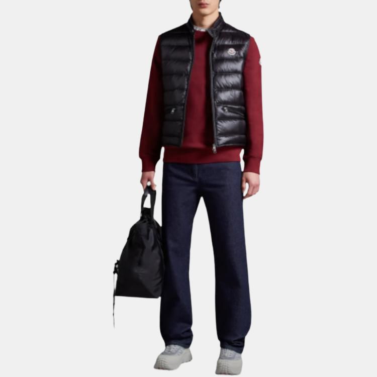 Moncler Gui Logo Patch High Neck Puffer Gilet K10911A1070053029999