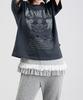 WHEN YOU MOVE Asymmetrical Shirred Frill Lace T-Shirt (3 Colors)