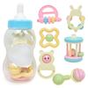 Baby Teether 0-1 Year Old Newborn 6/10pcs Baby Toy Rattle Set Baby Bottle