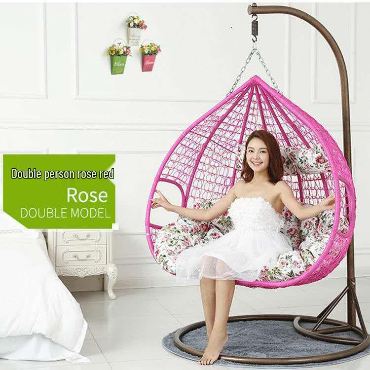 Rattan Indoor/Outdoor Double Hanging Swing Chair
