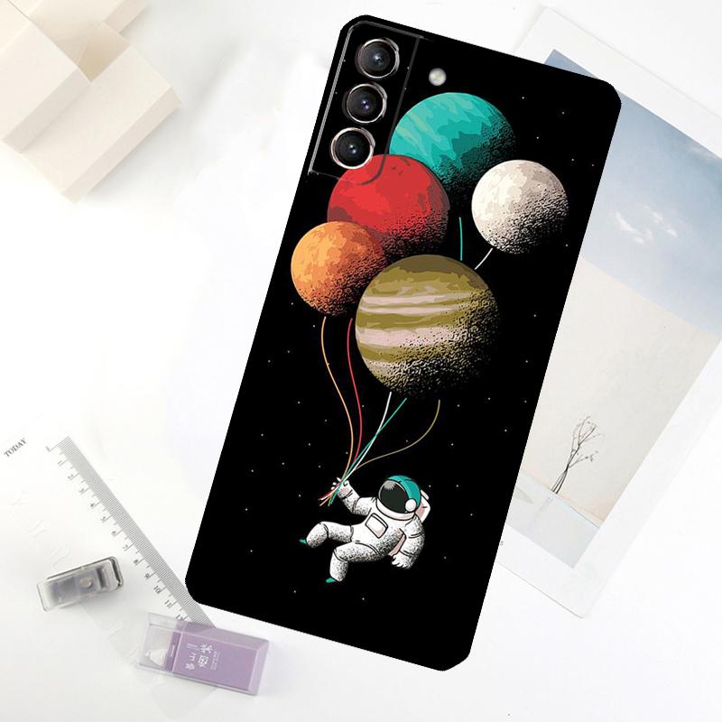 Чехол для телефона Астронавт Звезды Космос Планеты Для Samsung Galaxy S24 FE S23 Ultra S21 S22 S25 S26 Ultra S10 Plus S20 FE