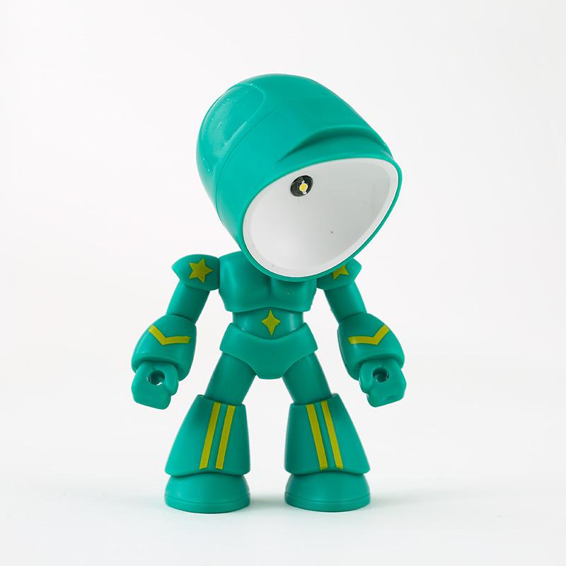 Творческий мультфильм DIY небольшой ночник мини-украшение для рабочего стола магнитная настольная лампа робот-герой военная полиция подарок для парня