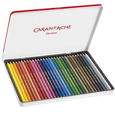 Швейцарские цветные карандаши на масляной основе Swiss Color 1284-730, 30 цветов, Металлическая коробка, Официально импортированы