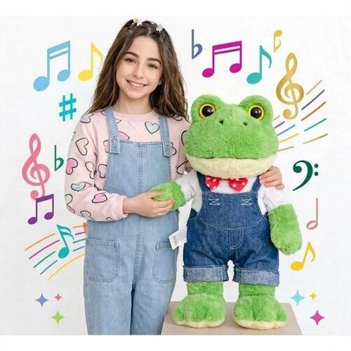 Singing Frog Plush Toy Cute Cartoon Frog Stuffed Animal Doll for Kids Birthday Gift Soft Comfortable