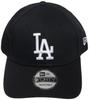 New Era Кепка Los Angeles Dodgers 9forty Strapback Черная Белая Регулируемая 940 Бейсболка
