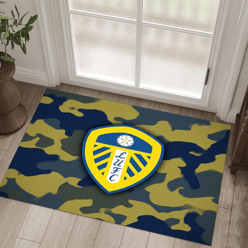 Футбольный дизайн Leeds United Хрустальный бархатный ковер Уютный Не?Нескользящий ковер с принтом для спальни, гостиной, прихожей