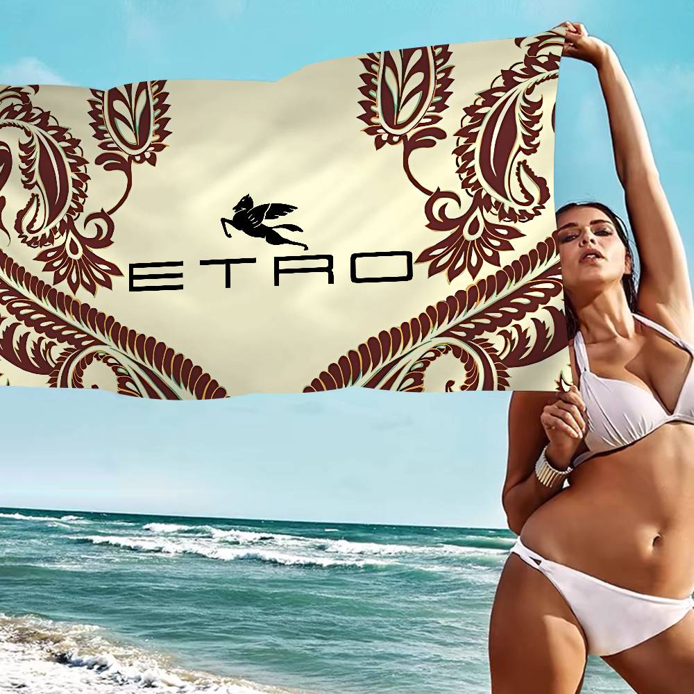 Brand E-Etro Microfiber Printed Beach Towel Mountain Climbing Yoga Beach Swimming Running Absorbent Soft Towel