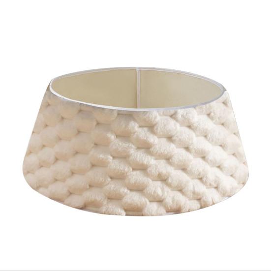 Christmas Tree Skirt Easy Installation Bohemian Design Plush 3D Holiday Season Tree Base Cover Festival Home Decor