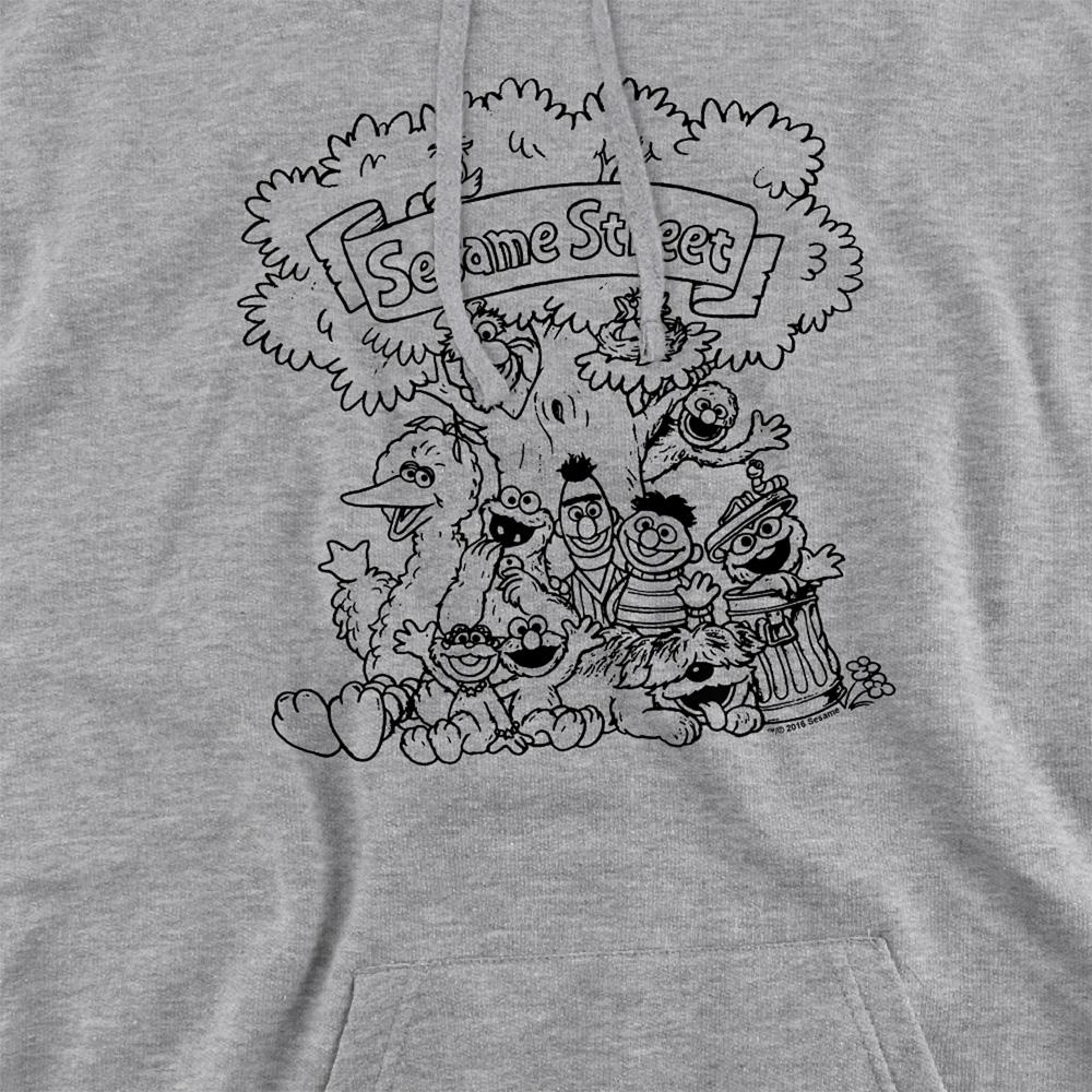 Sesame Street Unisex Adult Simple Cookie Heather Hoodie