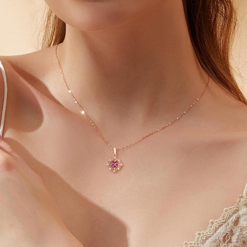 BELLA BOX Новая Темпераментная подвеска в виде голубя кроваво-красного цвета, женская цепочка из розового золота для женщин, очаровательные повседневные ювелирные изделия, новые модные