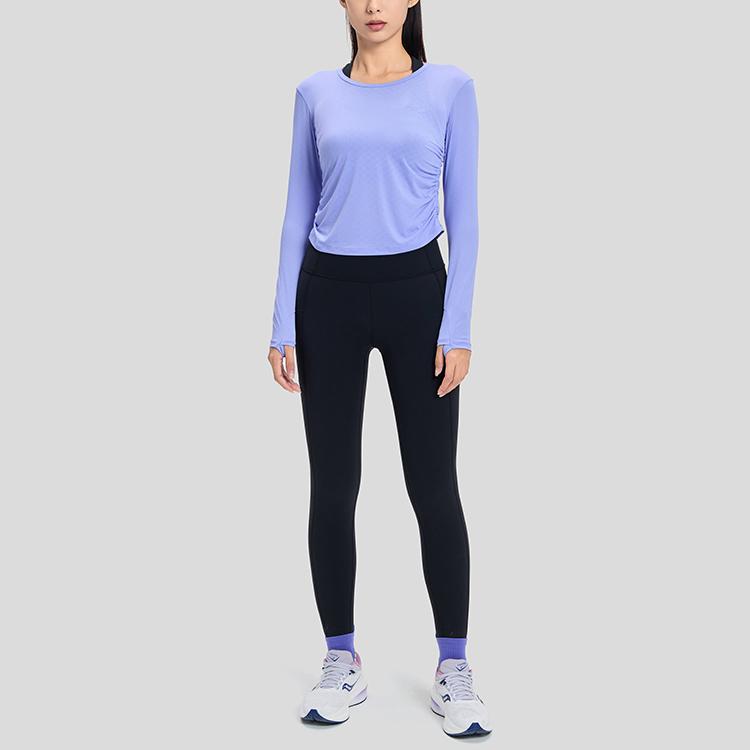 SAUCONY Однотонный пуловер с круглым вырезом и длинными рукавами, женский топ Resurrection-Баклажаново-фиолетовый SC1230005DY-PP33