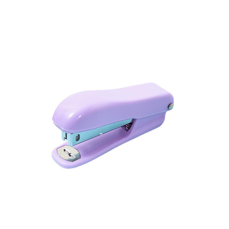 Pink Macaron Color Mini Stapler - Labor-Saving Student Office Stapler