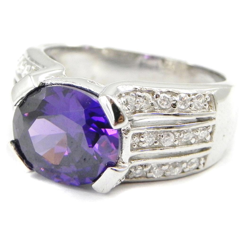 Серебряное кольцо с аметистом 'Scarlett'