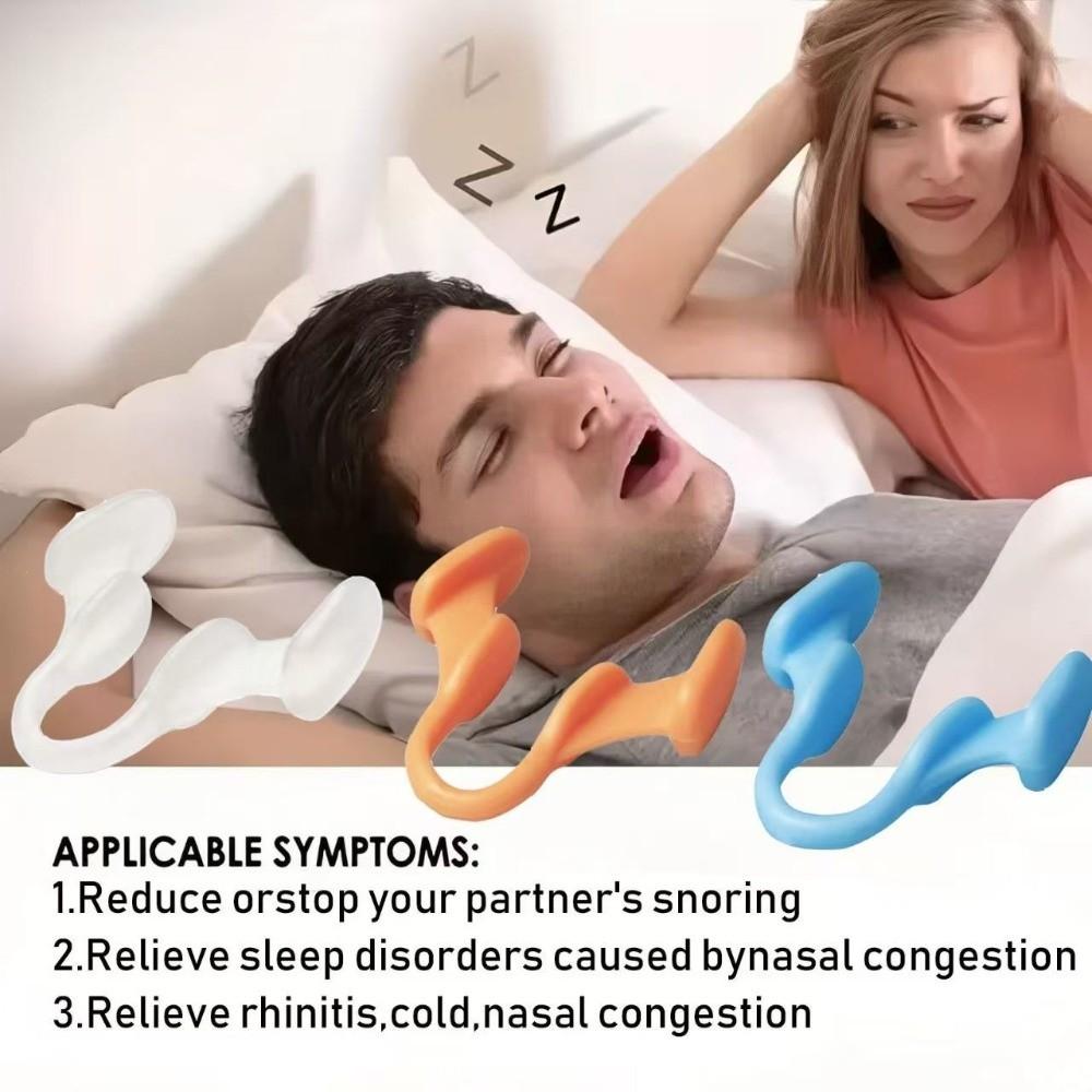 Mini Anti-snoring Nose Plug Silicone Nostril Dilator Sleeping Nose Clip A Cold
