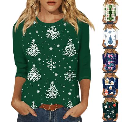 Женский модный повседневный пуловер с рукавами 3/4 и воротником-стойкой