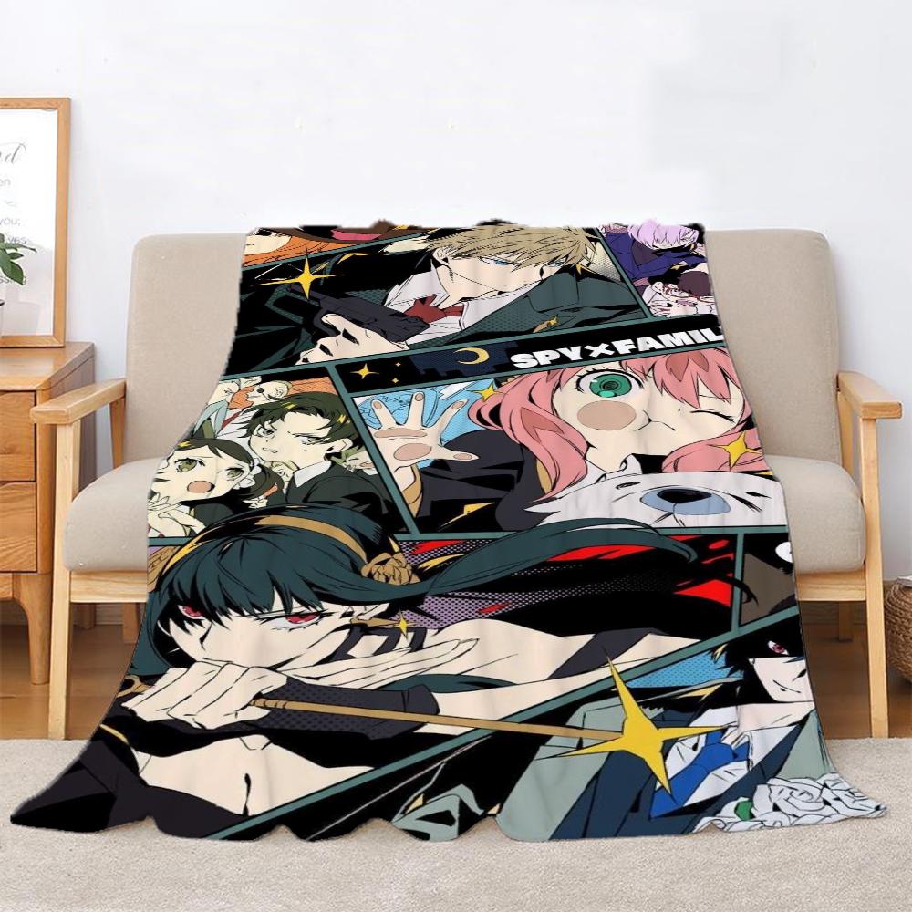 Spy X Family Summer Blanket King Size Moose Blanket For Bed Throw Home Interior Beach Полотенца Microfiber Beds Knitted Plaid